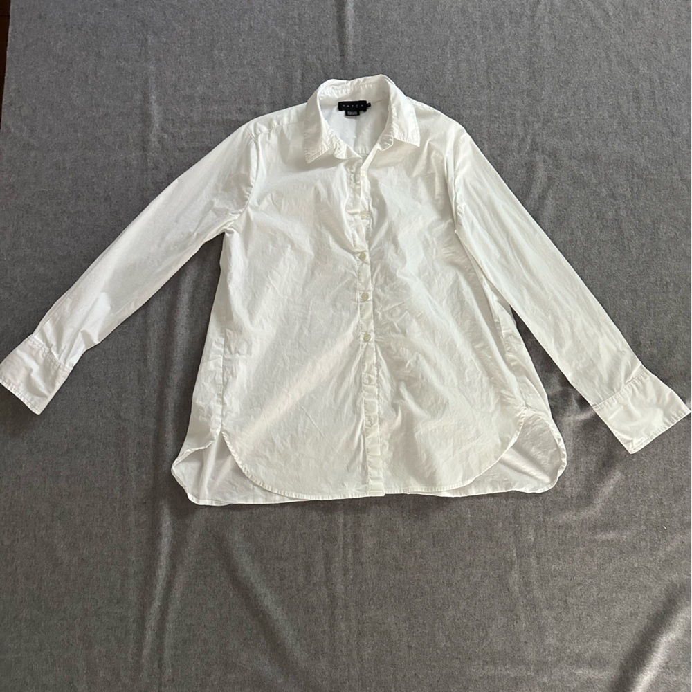 Hatch Maternity White Button-Up Shirt Size 1